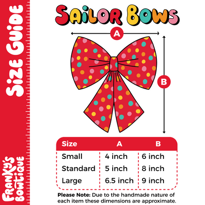 Rainbow Flowers Pet Sailor Bow