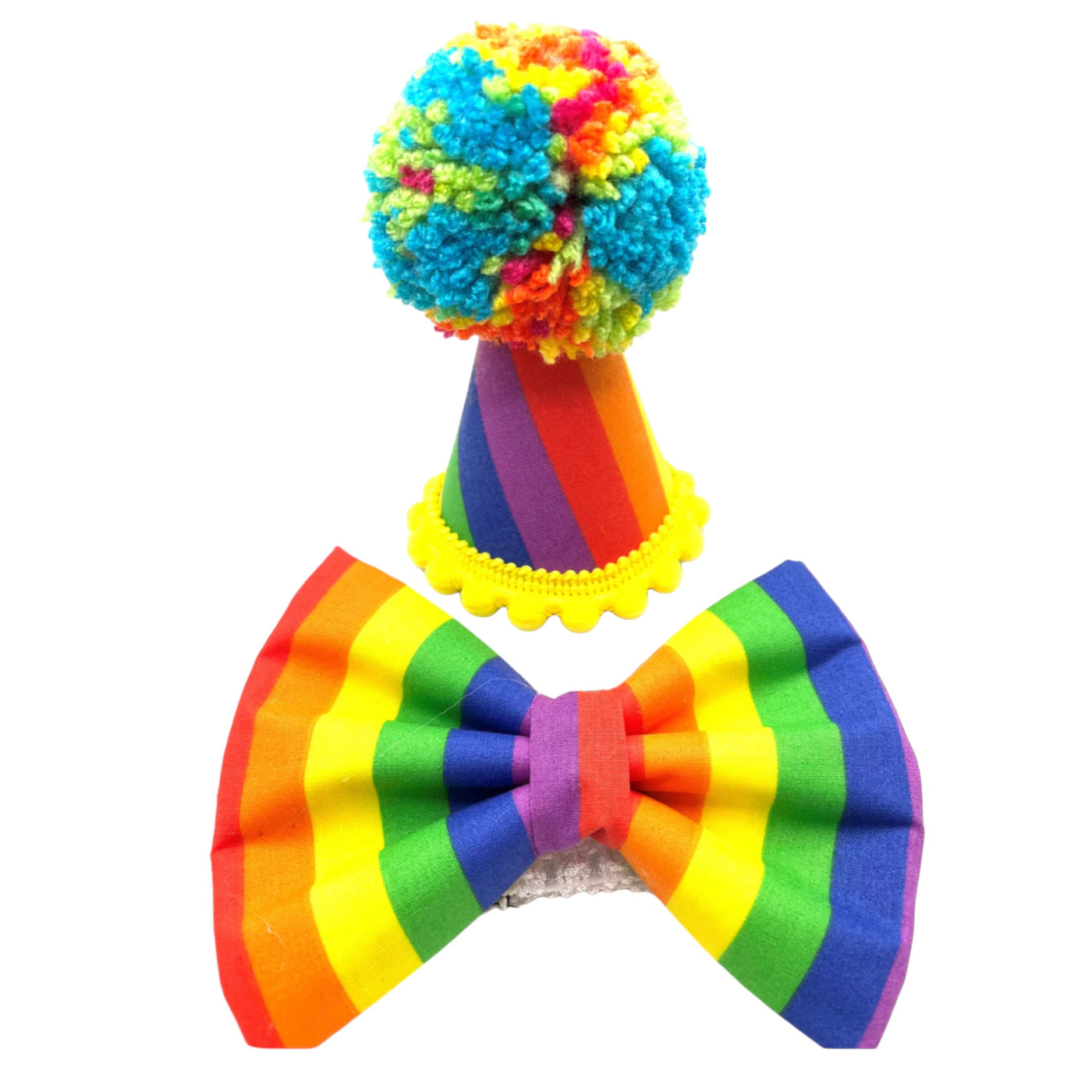 Rainbow Pride Bow Tie and Hat Set