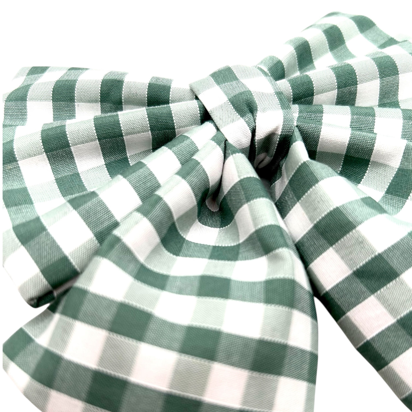 Green Gingham Sailor Bow