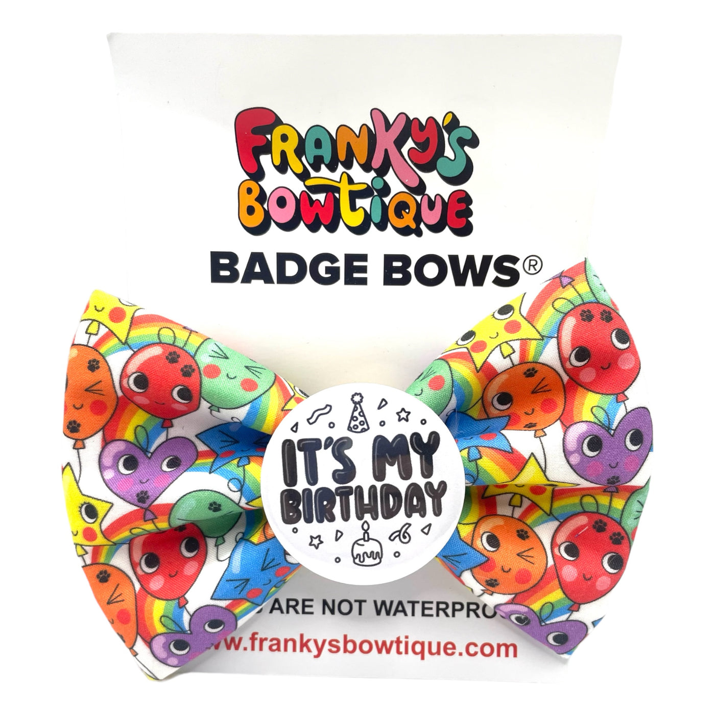 Happy Balloon Birthday Badge Bow®