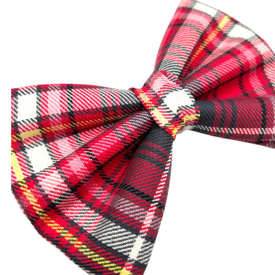 Valentine Tartan Pet Bow Tie