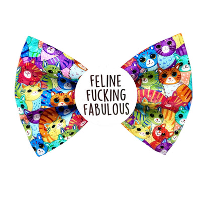 Feline Fucking Fabulous Badge Bow® (choice of badge)