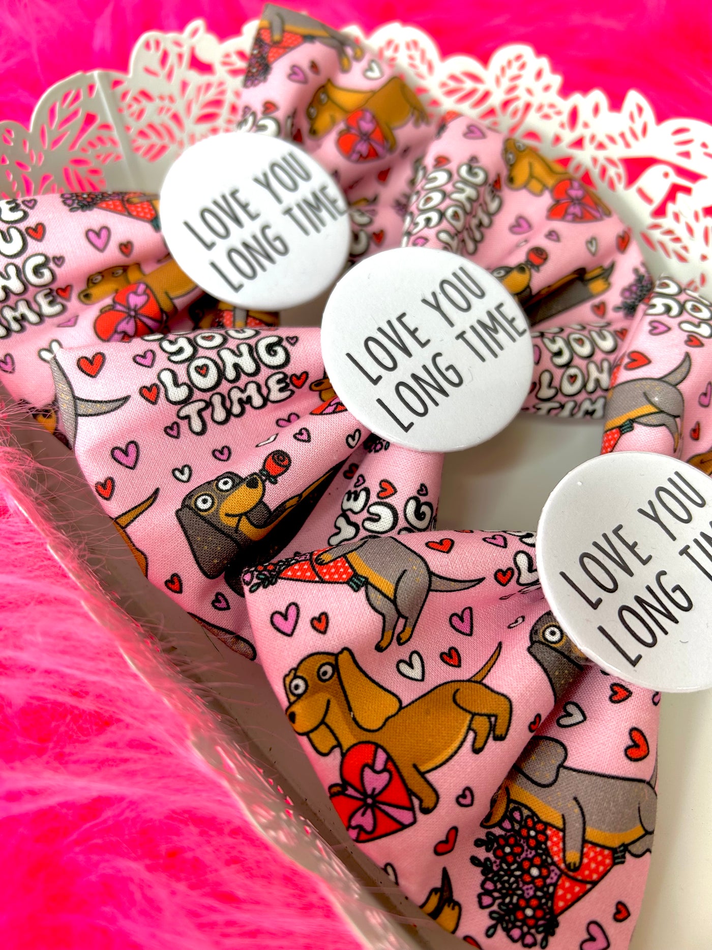 Love you long time Badge Bow®