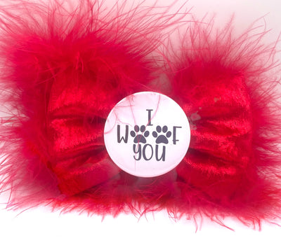 I woof you Badge Bow® Fluffy