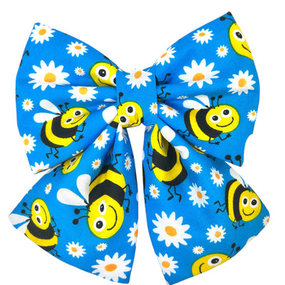 Bee Happy Sailor Bow (Badge optional)