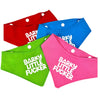 Dog bandana. Plain choice of 4 colours. Red, Blue, Pink and Green. Has white text slogan printed in the middle that says “Barky Little F*cker”