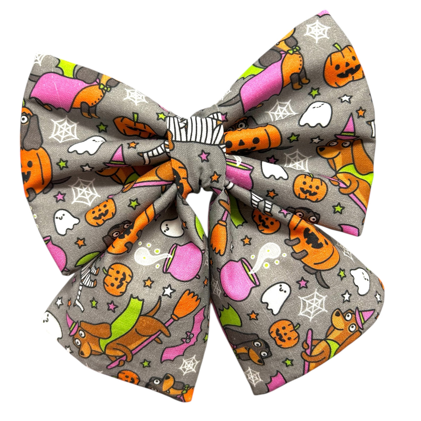 Happy Hallowiener Sailor Bow (Badge optional)
