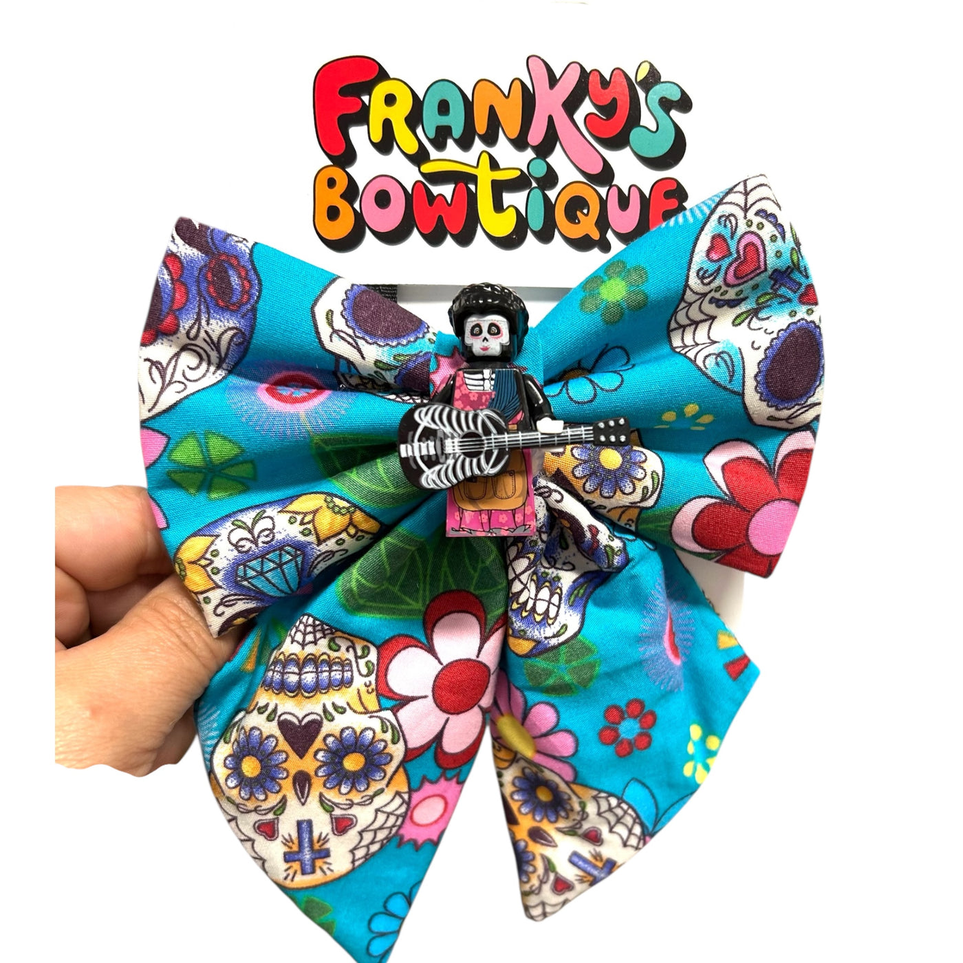 Blue Day of the dead Sailor Bow