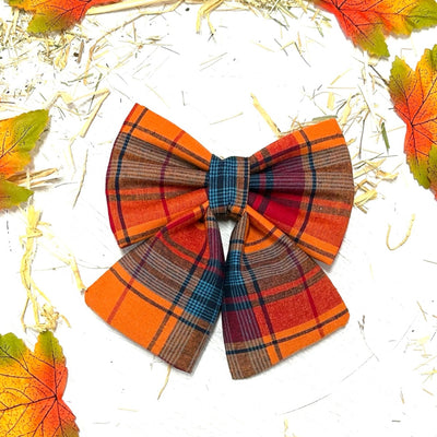 Autumn Tartan Sailor Bow