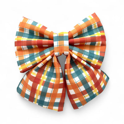 Maple Spice Tartan Sailor Bow