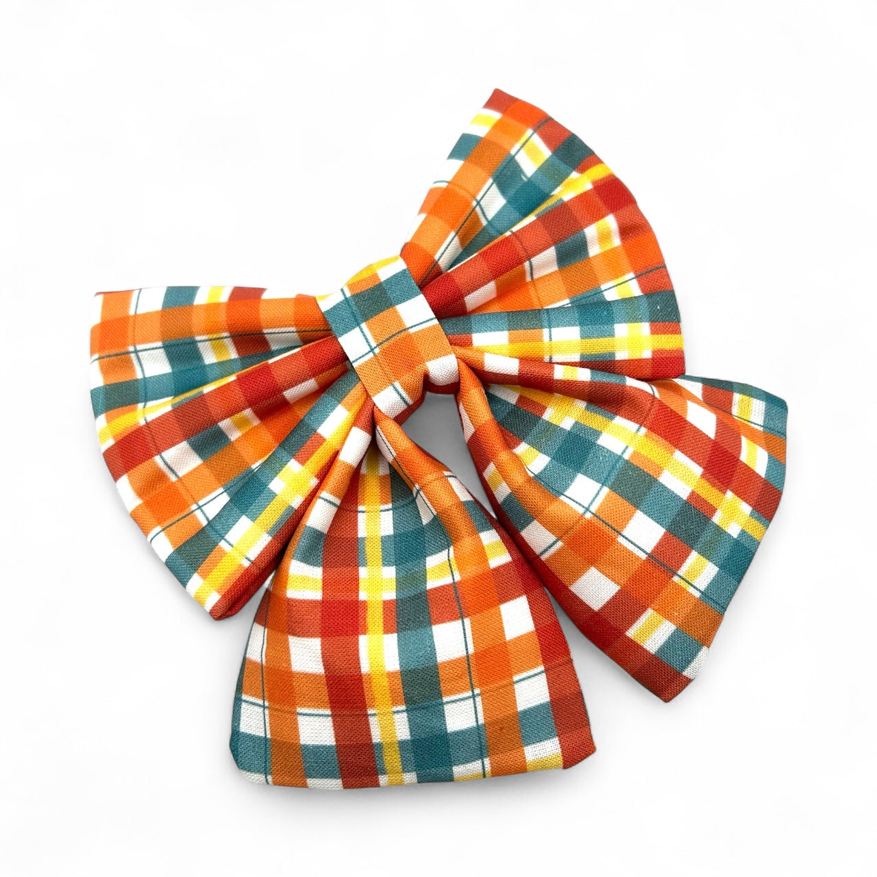 Maple Spice Tartan Sailor Bow