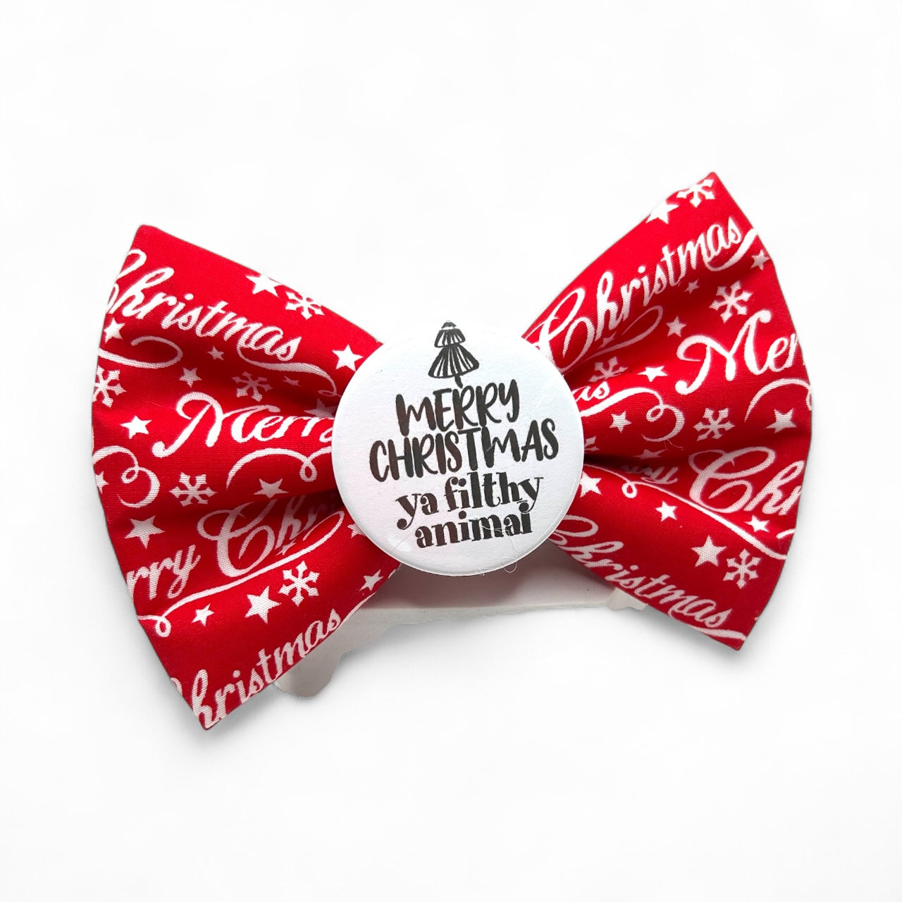 Merry Xmas Ya Filthy Animal Badge Bow®