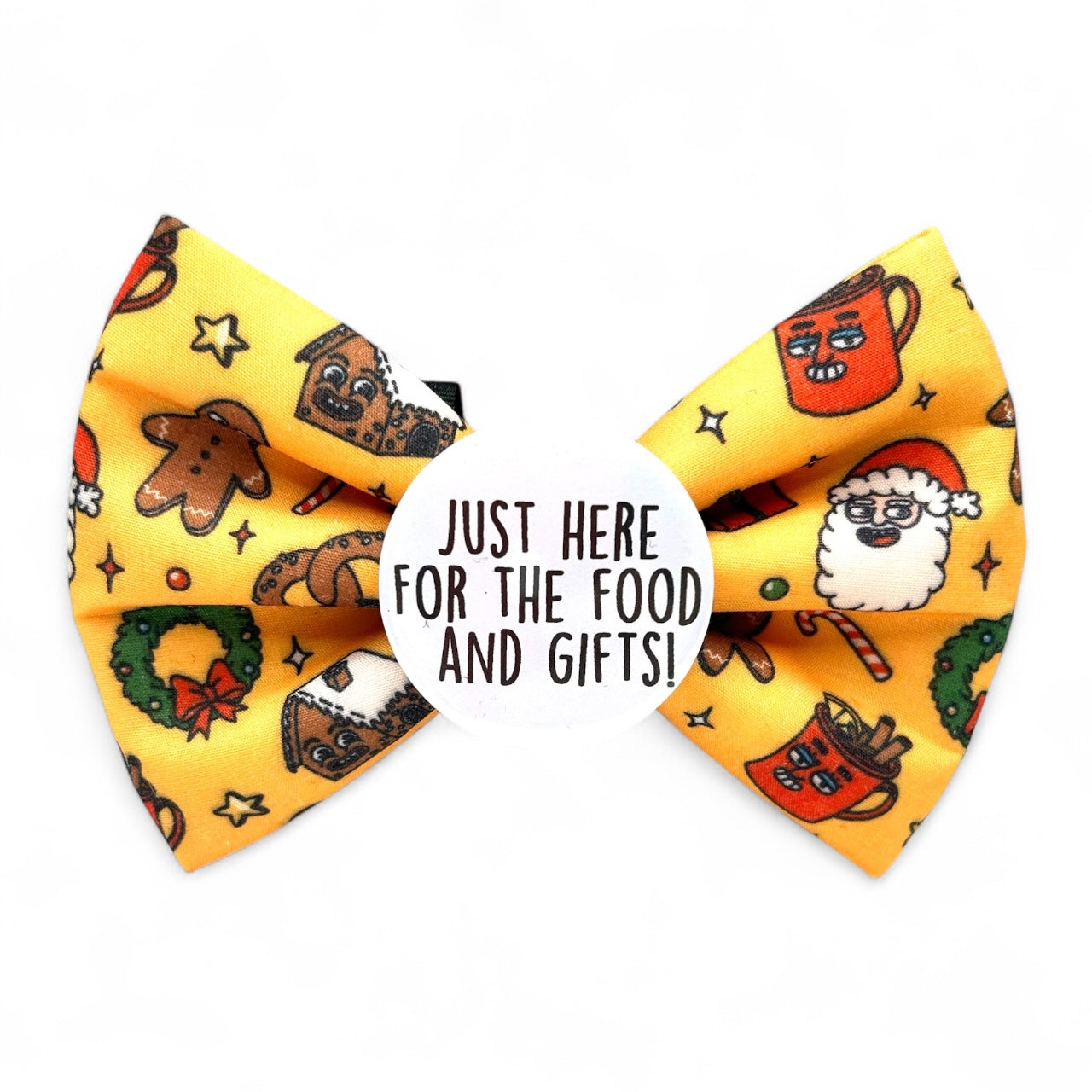 Just here for the food and gifts Badge Bow®