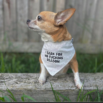 I bark for no fucking reason Adjustable Bandana