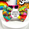 Quirky Dinosaur dog bow | Survival Instincts Badge Bow®