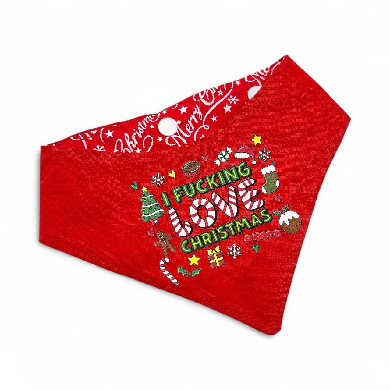 I f*cking Love Christmas Adjustable Bandana