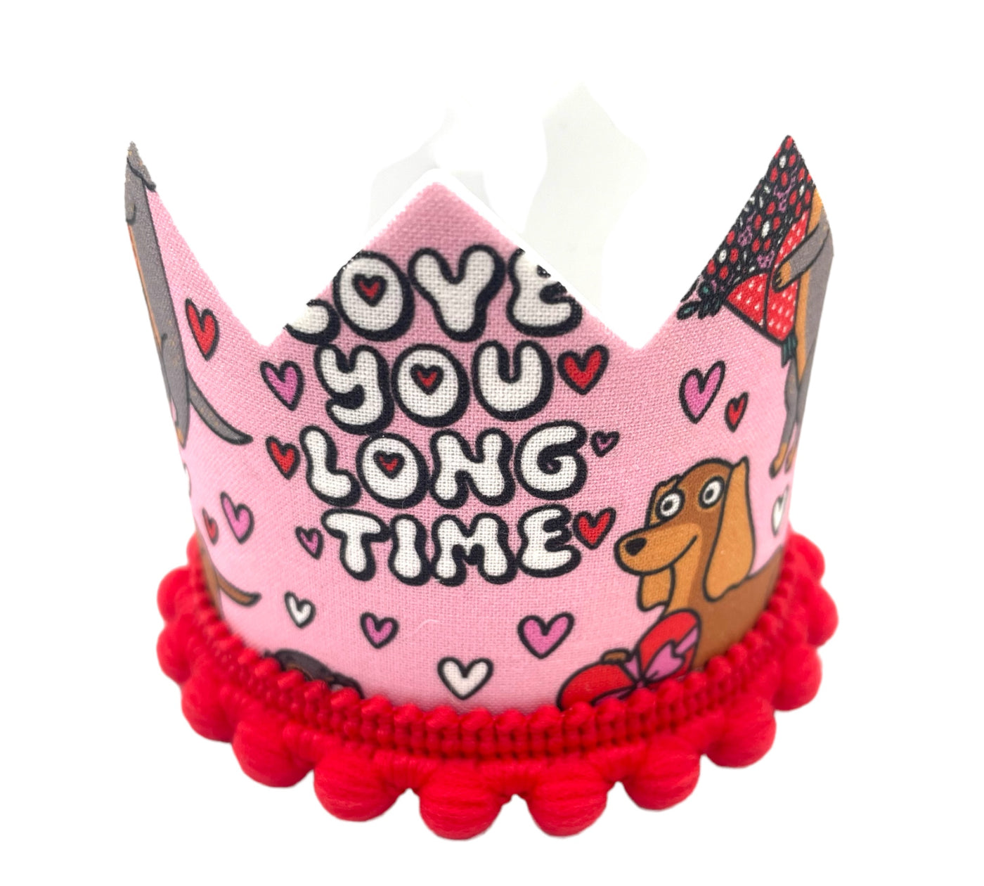 Love you Long Time party crown and Badge Bow® Set