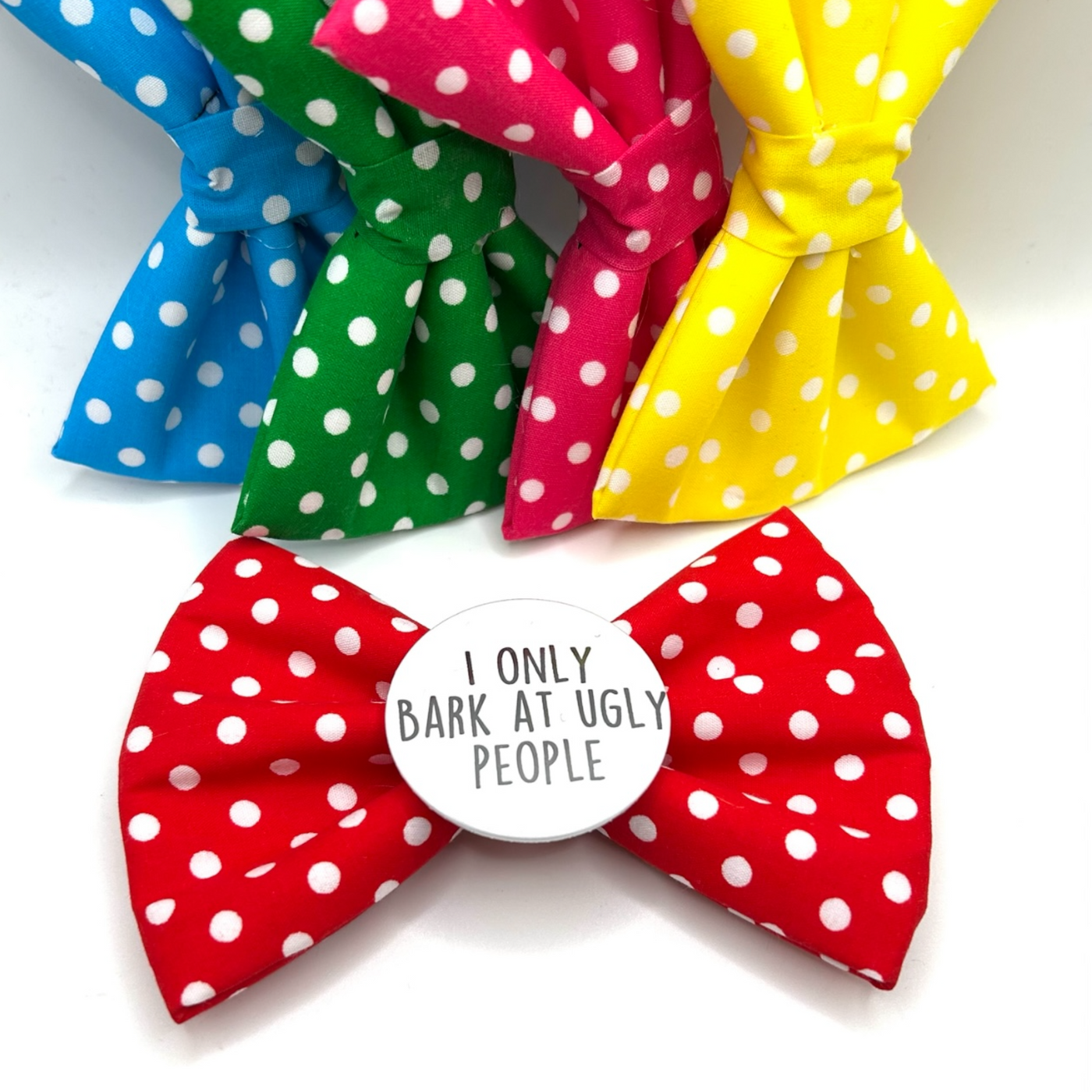 I only bark at ugly people Badge Bow®