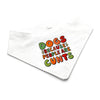 Sweary/ offensive dog bandana with colourful print in the middle that reads “dogs because people are cunts” 
