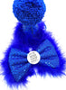 Mother Fluffin' Birthday hat and Badge Bow® Fluffy Set - Blue